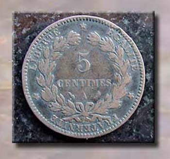 CoinFrench5CentimesOb1897